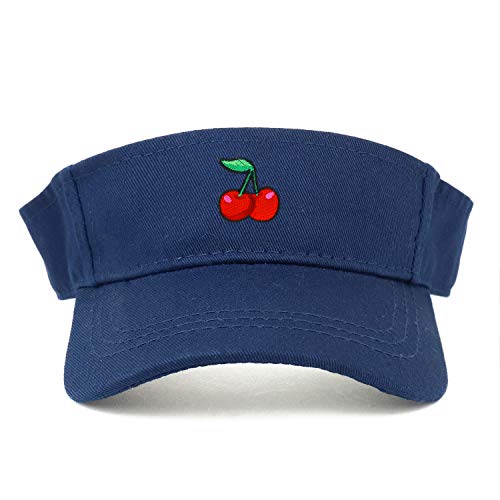 Trendy Apparel Shop Cherry Patch Cotton Infant Summer Visor Cap