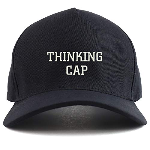 Trendy Apparel Shop Thinking Cap Embroidered Oversized 5 Panel XXL Baseball Cap