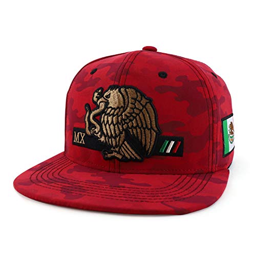 Trendy Apparel Shop Mexico Independence Eagle Snake Flatbill Snapback Ball Cap