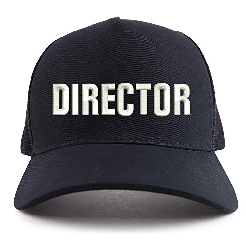 Trendy Apparel Shop Director Embroidered Oversized 5 Panel XXL Trucker Mesh Cap