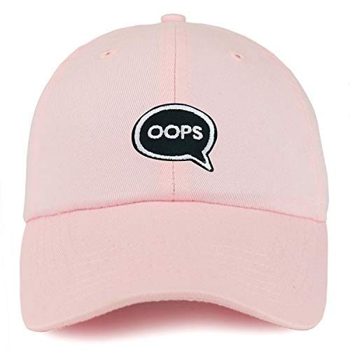 Trendy Apparel Shop Oops Patch Youth Small Fit Unstructured Cotton Baseball Cap