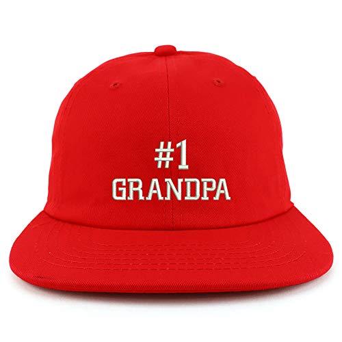 Trendy Apparel Shop Number 1 Grandpa Embroidered Low Profile Snapback Cap