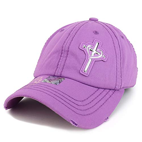 Trendy Apparel Shop Cross High Frequency Patch God is Love Women's Baseball Cap