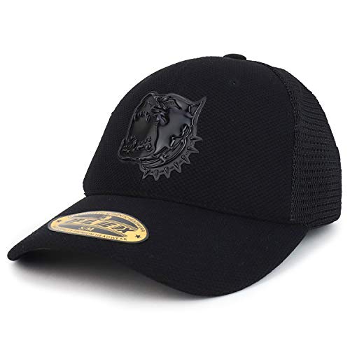 Trendy Apparel Shop High Frequency Pitbull Patch Stretch Fitted Trucker Mesh Cap