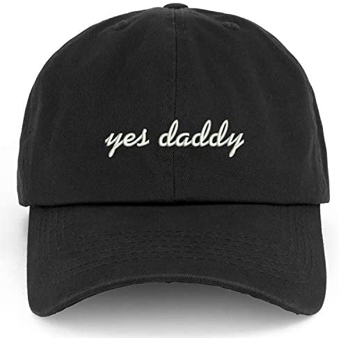 Trendy Apparel Shop XXL Yes Daddy Embroidered Unstructured Cotton Cap