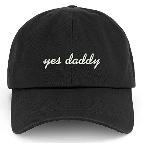 Trendy Apparel Shop XXL Yes Daddy Embroidered Unstructured Cotton Cap