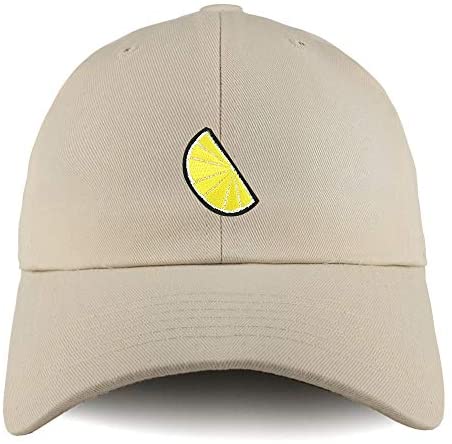 Trendy Apparel Shop Lemon Patch Solid Cotton Unstructured Dad Hat
