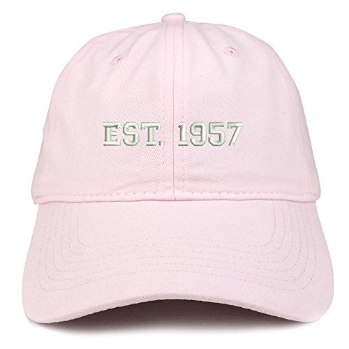Trendy Apparel Shop EST 1957 Embroidered - 64th Birthday Gift Soft Cotton Baseball Cap