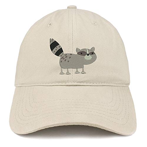 Trendy Apparel Shop Raccoon Embroidered Unstructured Cotton Dad Hat