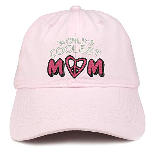 Trendy Apparel Shop World's Coolest Mom Soft Crown 100% Brushed Cotton Cap