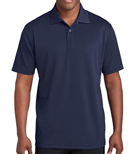 Trendy Apparel Shop Blank Flat Back Polyester Collared Polo Shirt
