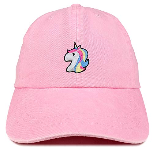 Trendy Apparel Shop Unicorn Patch Pigment Dyed Washed Baseball Cap