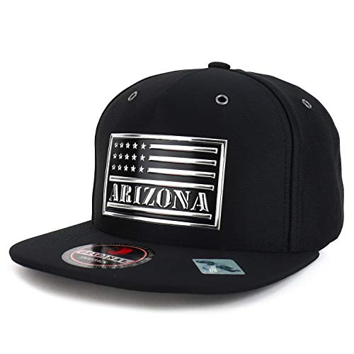 Trendy Apparel Shop High Frequency Arizona USA Flag Scuba Flatbill Snapback Cap