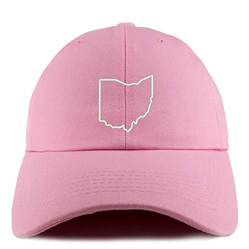 Trendy Apparel Shop Ohio State Outline Solid Adjustable Unstructured Dad Hat