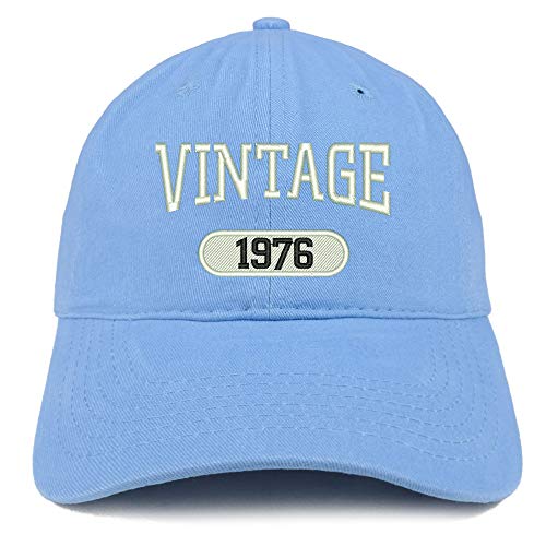 Trendy Apparel Shop 45th Birthday Vintage 1976 Soft Crown Brushed Cotton Cap