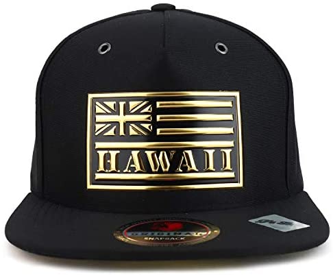 Trendy Apparel Shop High Frequency Hawaiian Flag Scuba Flatbill Snapback Cap
