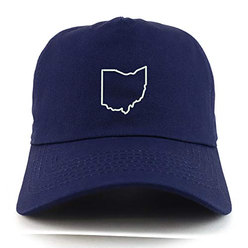 Trendy Apparel Shop Ohio State Outline Unstructured 5 Panel Dad Baseball Cap
