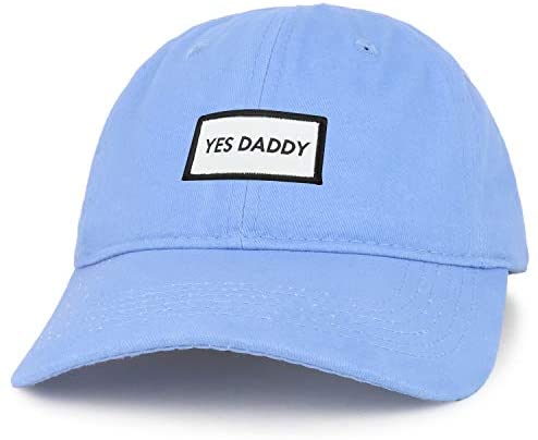 Trendy Apparel Shop Yes Daddy Woven Patch Embroidered Cotton Dad Hat