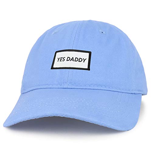 Trendy Apparel Shop Yes Daddy Woven Patch Embroidered Cotton Dad Hat