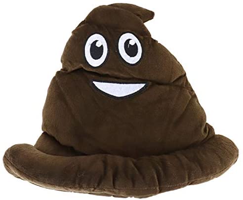Trendy Apparel Shop Poop Emoticon Soft Plush Party Costume Gag Hat - Brown