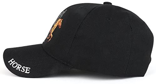 Trendy Apparel Shop Running Horses Embroidered Structured Adjustable Baseball Cap