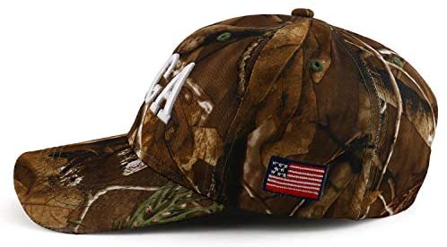 Trendy Apparel Shop MAGA Embroidered USA Flag Side Structured Baseball Cap