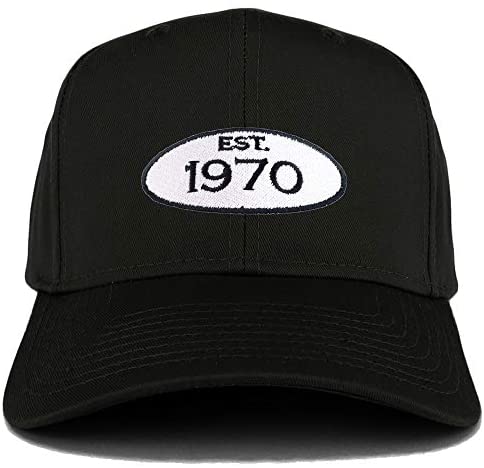 Trendy Apparel Shop Established 1970 Patch 50th Birthday Structure Baseball Cap