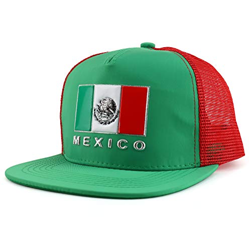 Trendy Apparel Shop Hecho en Mexico High Frequency Flag Trucker Snapback Cap