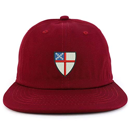 Trendy Apparel Shop Episcopal Shield Embroidered Low Profile Cotton Snapback Cap