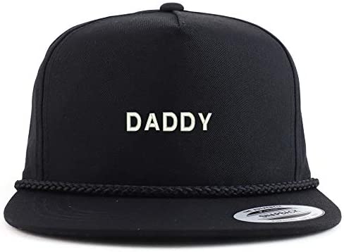 Trendy Apparel Shop Daddy Embroidered 5 Panel Flatbill Braid Snapback Golf Cap