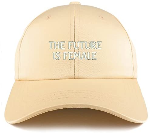 Trendy Apparel Shop The Future is Female Embroidered Structured Satin Adjustable Cap