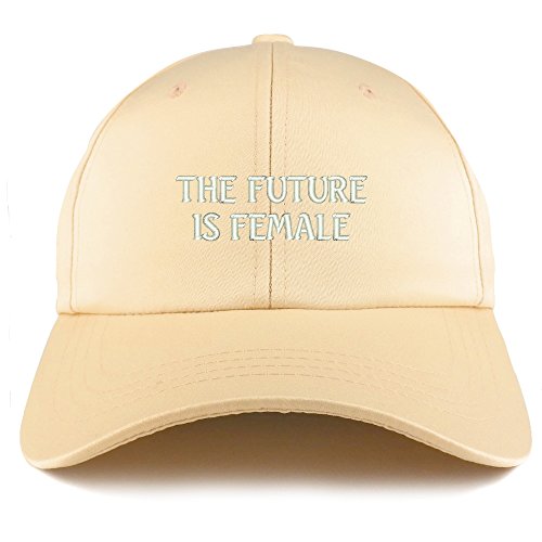 Trendy Apparel Shop The Future is Female Embroidered Structured Satin Adjustable Cap