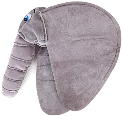Trendy Apparel Shop Funny Plush Elephant Novelty Costume Hat Child to Adult - Grey