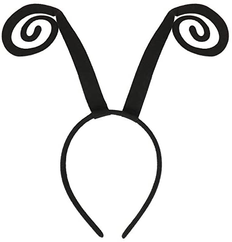Trendy Apparel Shop Bug Bee Curly Antennas Headband - Black