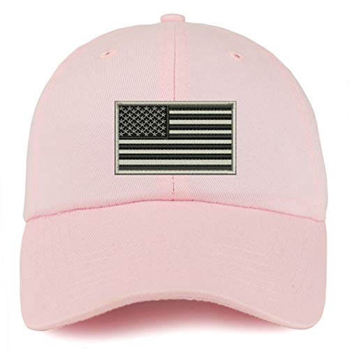 Trendy Apparel Shop Youth Grey American Flag Unstructured Cotton Baseball Cap