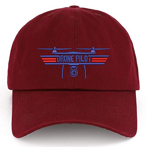 Trendy Apparel Shop XXL Drone Top Gun Pilot Embroidered Unstructured Cotton Cap