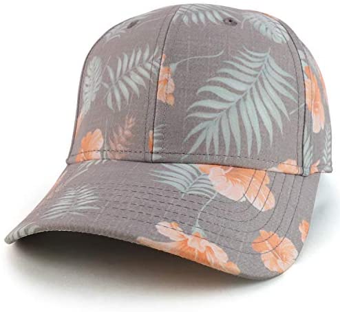 Trendy Apparel Shop Tropical Printed High Profile Structured Baseball Cap