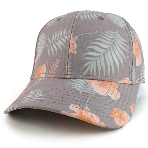 Trendy Apparel Shop Tropical Printed High Profile Structured Baseball Cap