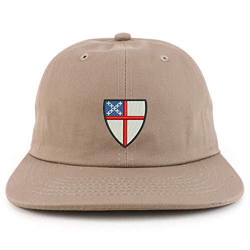 Trendy Apparel Shop Episcopal Shield Embroidered Low Profile Cotton Snapback Cap