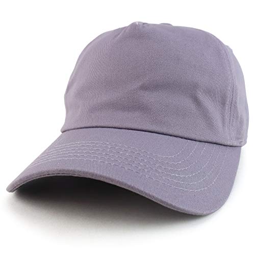 Trendy Apparel Shop Plain Solid Cotton Unstructured 5 Panel Dad Baseball Cap