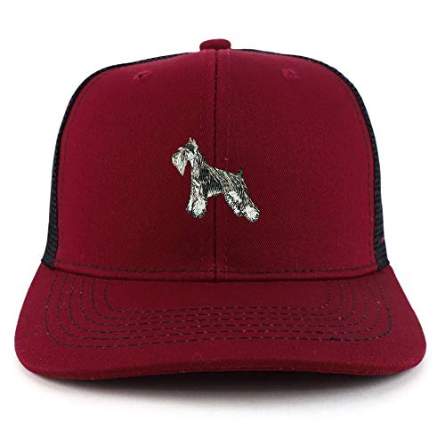 Trendy Apparel Shop Miniature Schnauzer Dog Two Tone Trucker Baseball Cap