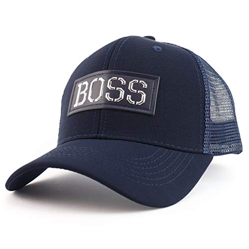 Trendy Apparel Shop High Frequency Boss Patch Structured Trucker Mesh Cap