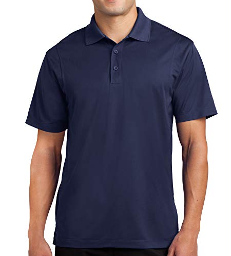Trendy Apparel Shop Smooth Micropique Moisture-Wicking Polyester Men's Polo Big and Tall Shirt