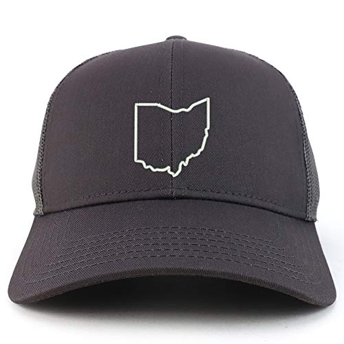 Trendy Apparel Shop Ohio State Outline Structured High Profile Trucker Cap