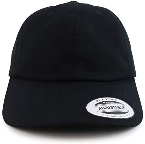 Trendy Apparel Shop Oversize XXL Plain Unstructured Soft Crown Cotton Cap