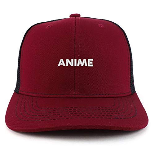 Trendy Apparel Shop Anime Cotton Two Tone Mesh Back Trucker Baseball Cap