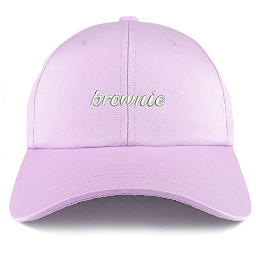 Trendy Apparel Shop Brownie Embroidered Structured Satin Adjustable Cap