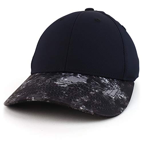 Trendy Apparel Shop Moisture Wicking Baseball Cap with Mineral Freeze Print Bill