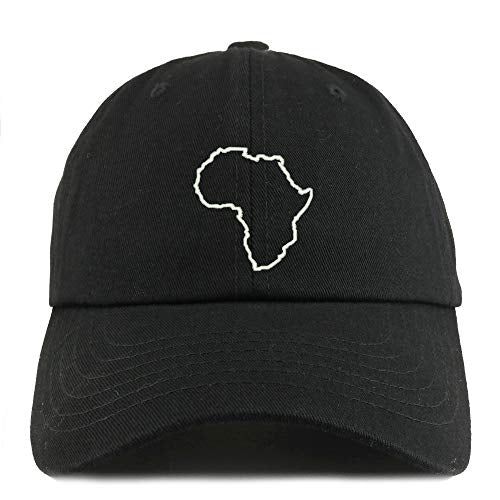 Trendy Apparel Shop Africa Map Outline Solid Adjustable Unstructured Dad Hat