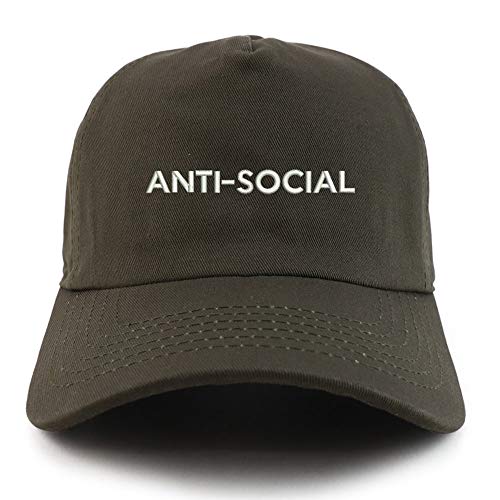 Trendy Apparel Shop Anti Social Cotton Unstructured 5 Panel Dad Baseball Cap
